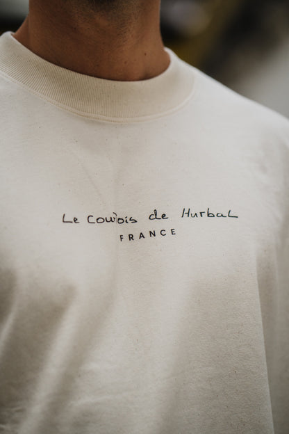 
"Oversize T-Shirt Le Courtois de Hurbal Beige - französische Marke"
