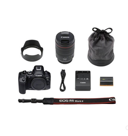 CANON EOS R6 Mark II Systemkamera Body + RF 24-105mm F4 L IS USM – Schwarz