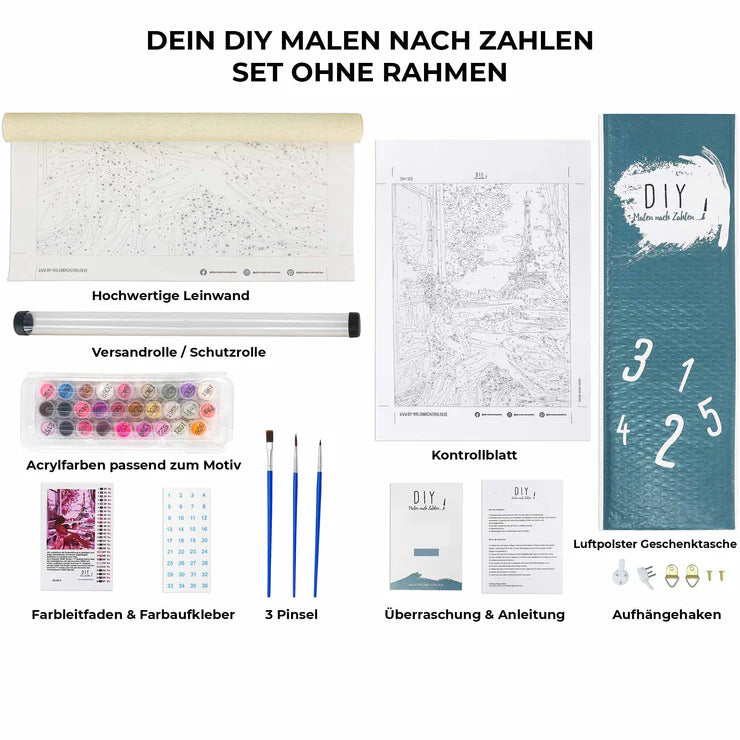 DIY Malen nach Zahlen Gothic - Gothische Bibliothek von Sarah Richter