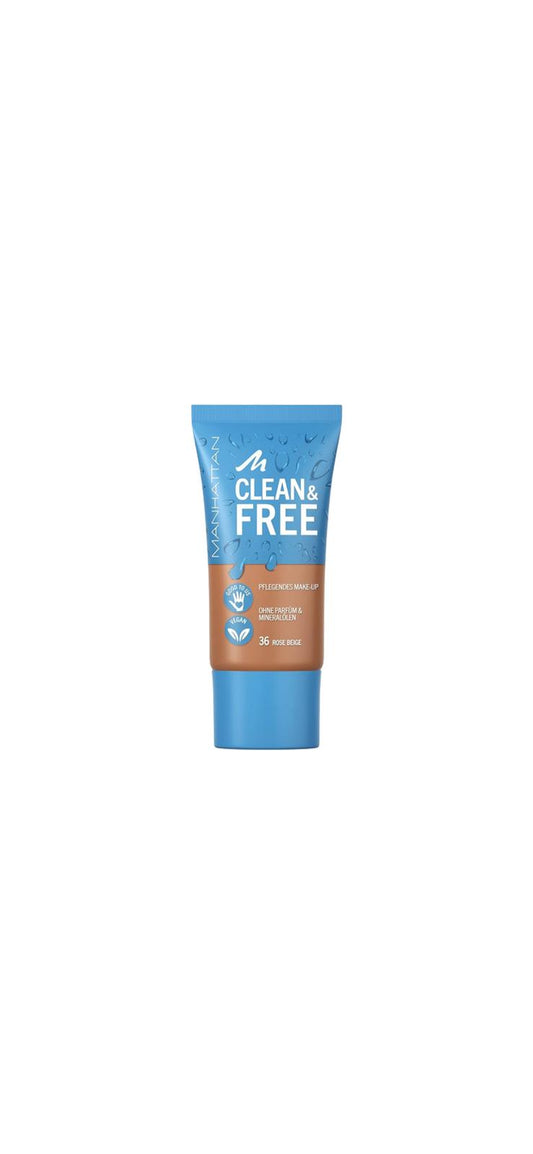 MANHATTAN Clean & Free Skin Tint Make-Up - 36 Rose Beige