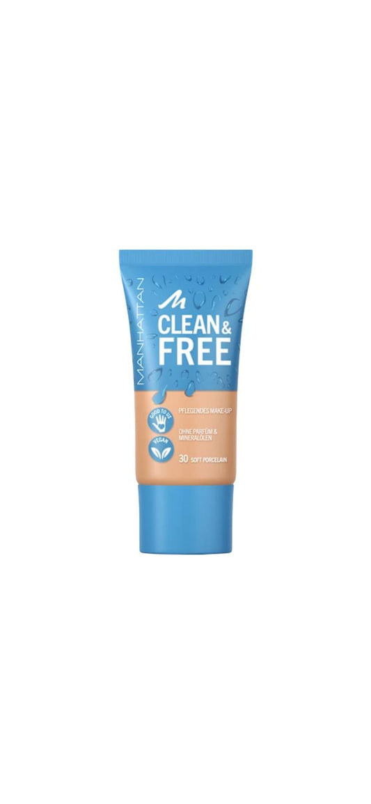MANHATTAN Clean & Free Skin Tint Make-Up - 30 Soft Porcelain