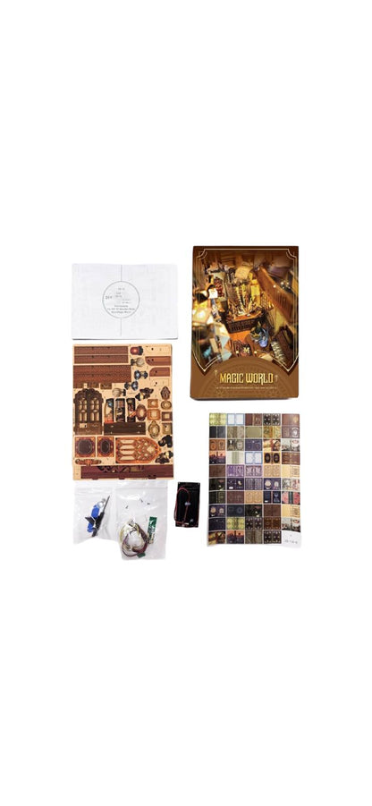 Book Nook - Magic World 3D Buchstütze Kit Holz beleuchtet DIY