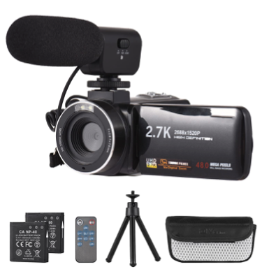 2.7K Digital Video Kamera Camcorder DV Recorder 48MP 16X Digitalzoom 3,0 Zoll