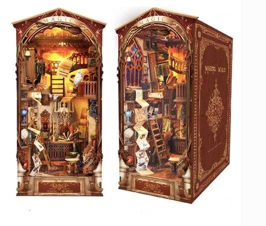 Book Nook - Magic World 3D Buchstütze Kit Holz beleuchtet DIY