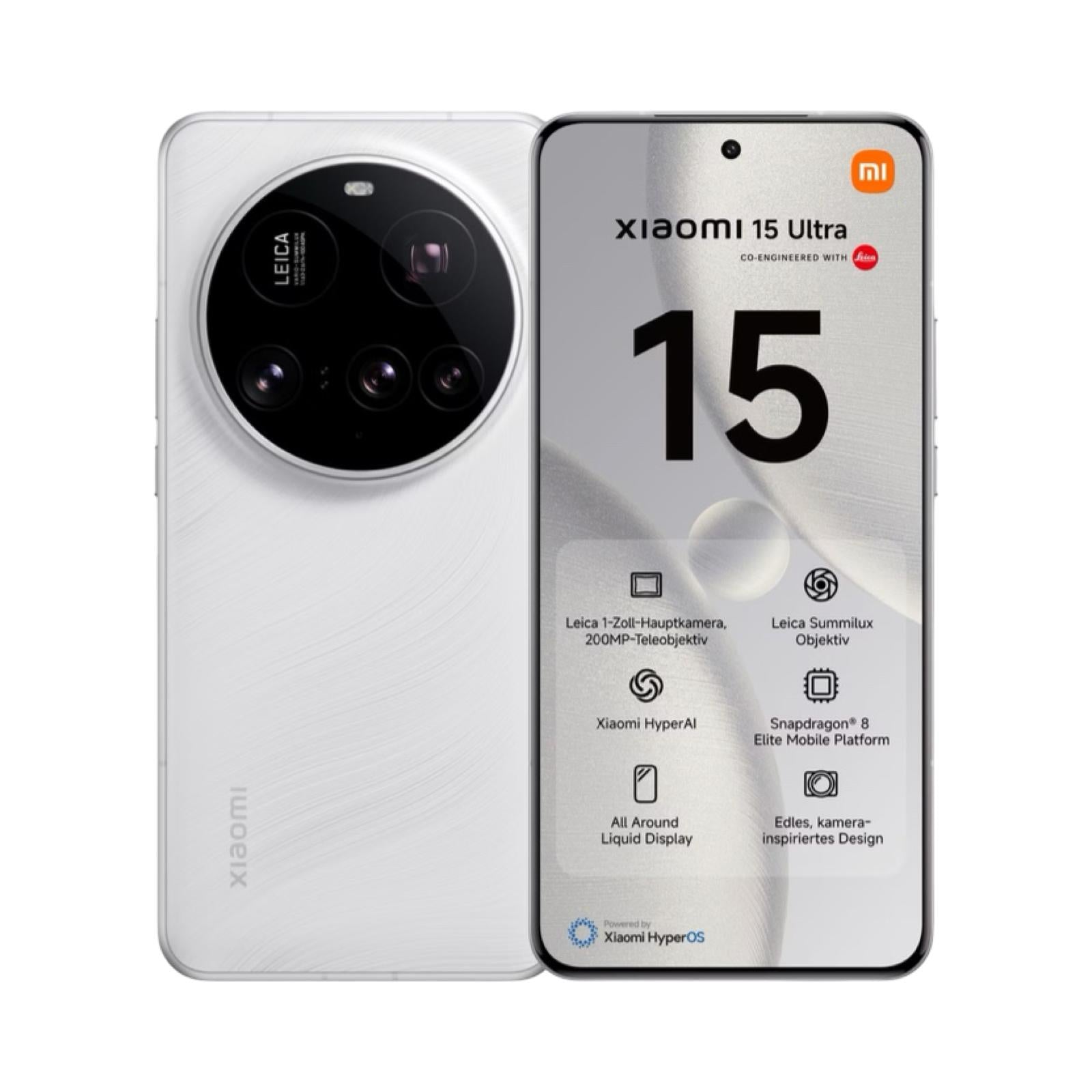 XIAOMI 15 Ultra 512 GB Weiß Dual SIM - Spitzenleistung und elegantes Design