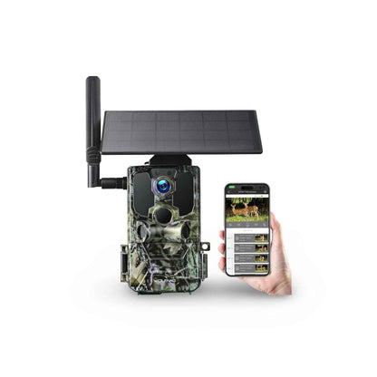 WOLFANG Solar Wildkamera WT04 mit Bewegungssensor u. Nachtsicht