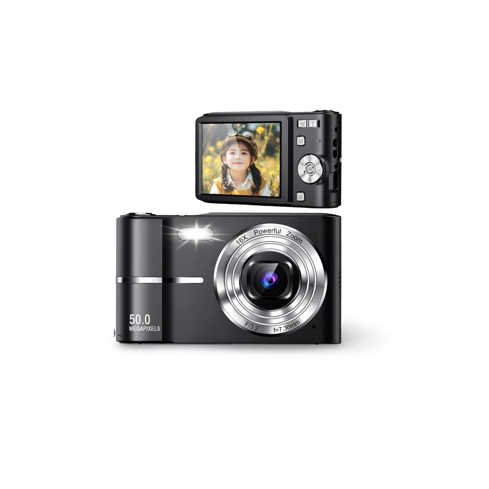 FAYIBUY Digitalkamera 50MP 1080P für Kinder