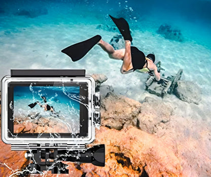GOOKAM Unterwasserkamera 4K 20MP 40M