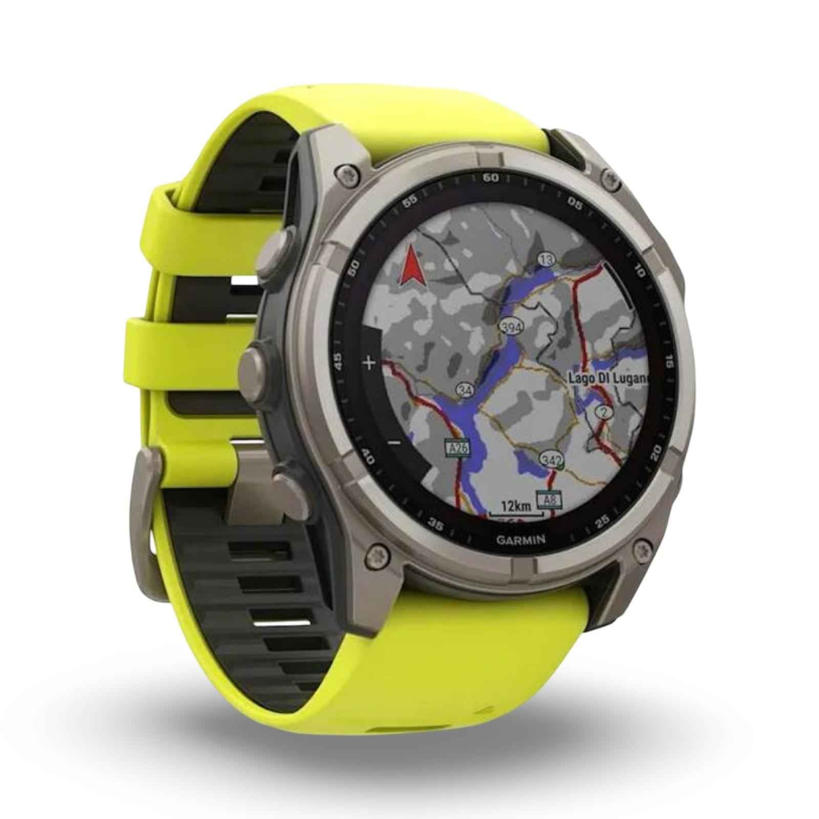 GARMIN Fenix 8 Solar Sapphire (51 mm, One Size, Silber, Titan, Titan)