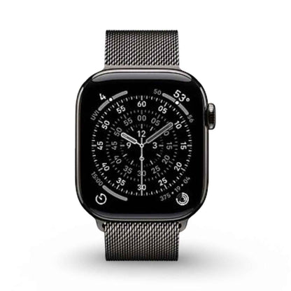 APPLE Watch Series 11 Titan Smartwatch (GPS + Cellular) 42 mm mit Slate Titanium und Slate Milanese Loop für Handgelenke von 130 - 180 mm
