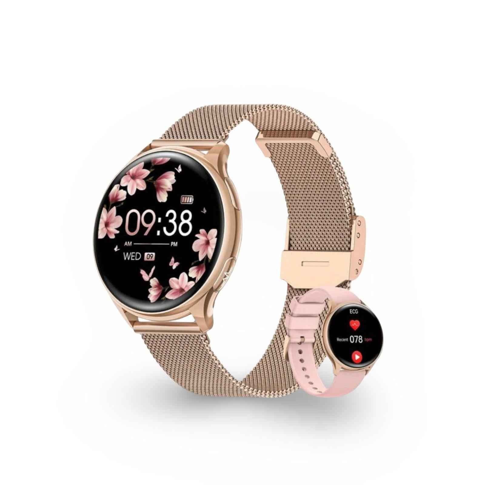 Aimiuvei G37 Smartwatch Gold – Stilvolle Fitnessuhr mit intelligenten Funktionen