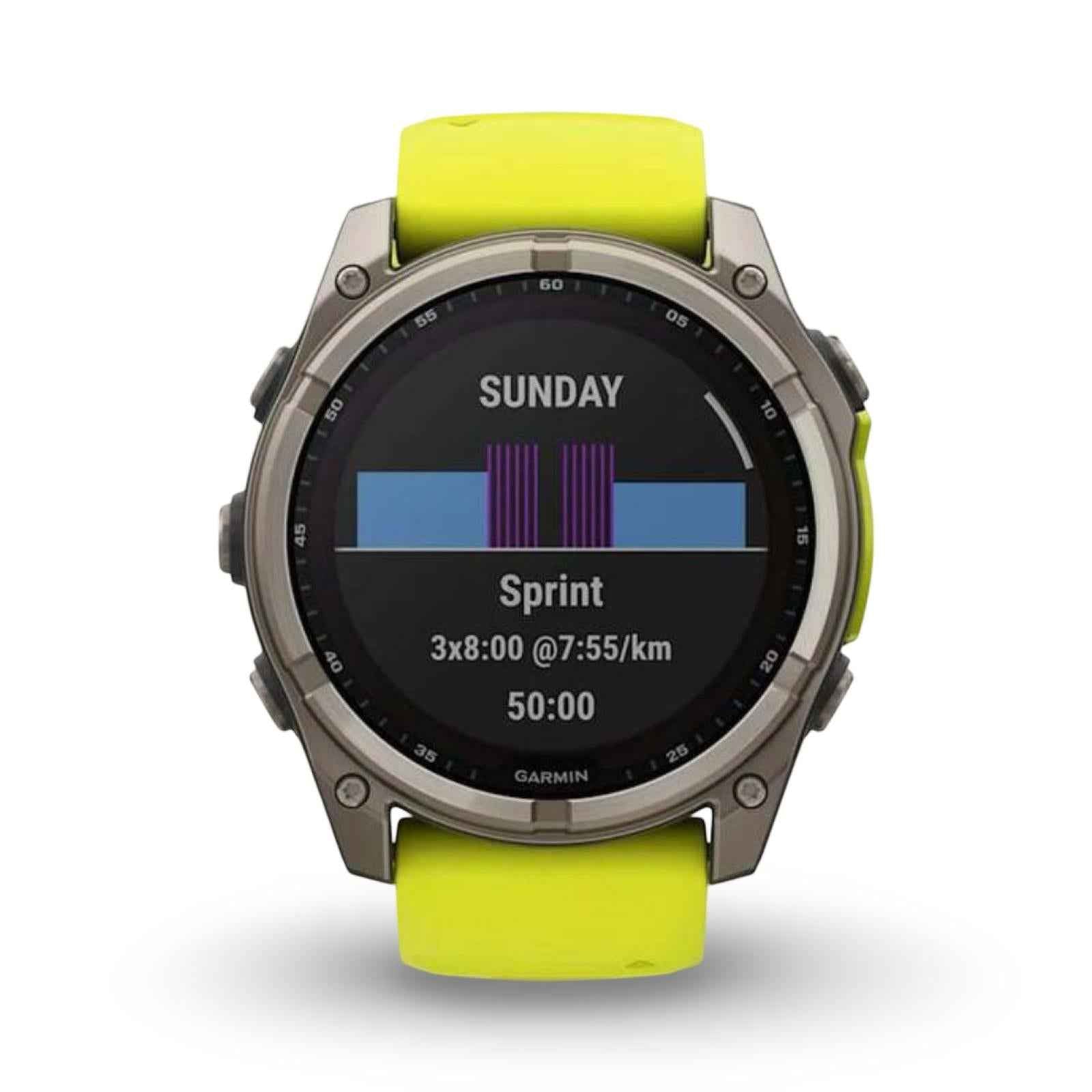 GARMIN Fenix 8 Solar Sapphire (51 mm, One Size, Silber, Titan, Titan)