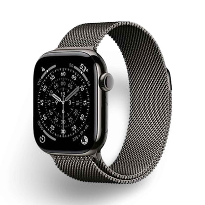 APPLE Watch Series 11 Titan Smartwatch (GPS + Cellular) 42 mm mit Slate Titanium und Slate Milanese Loop für Handgelenke von 130 - 180 mm