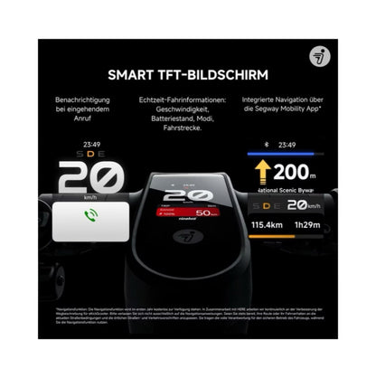 SEGWAY Ninebot MAX G3 D E-Roller (11 ", Schwarz/Grau)