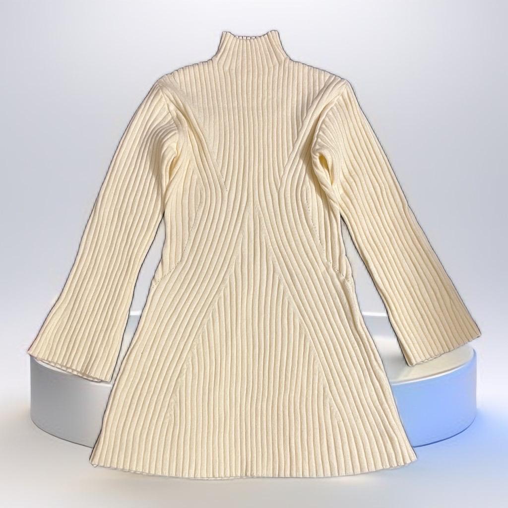 Cupshe Strickkleid Weiß mit Kragen für stilvolle Damenmode