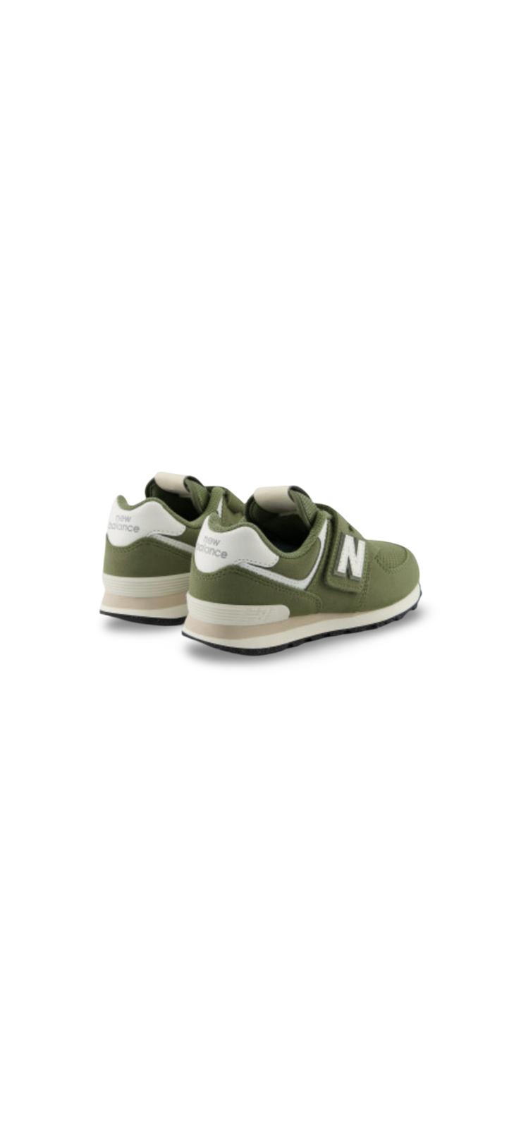 New Balance Kinder Sneaker '574' oliv weiß mit Klettverschluss, Grösse 31