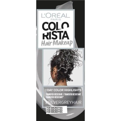 L'OREAL PARIS COLORISTA HAIR MAKEUP SILVER GRAY BRUNETTE TEMPORARY HAIR COLOR 30Ml FREE SHIPPING